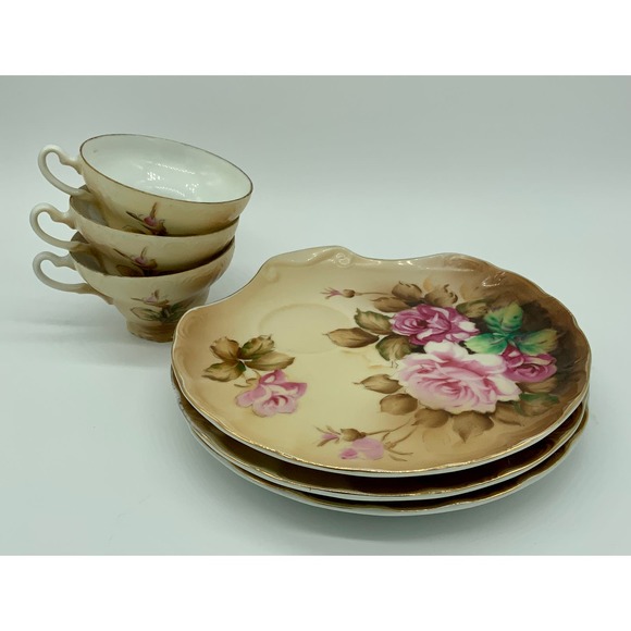 3 Sets of Lunch Plates and tea cups - Picture 3 of 11